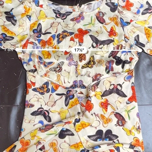 Samantha Pleet Butterfly Noble Midi Dress | Sz 6 - Picture 7 of 13